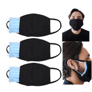 Face Masks 3 pieces Facial Covering with Filter Insert Pocket For Inserting Disposal Mask or Filter to Reach Extra Protection Cloth Face Mask