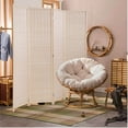 thumbnail image 2 of NiamVelo 4 Panel Room Dividers Folding Privacy Screen, Freestanding Screen Partitions Portable Room Seperating Divider for Office, Natural, 2 of 10