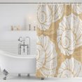 thumbnail image 6 of Extra Long Shower Curtain 72x96 Inch, Vintage Shell Brown Shower Curtain Waterproof Bathroom Decor, Summer Ocean Coastal Fabric Bath Curtain Set Accessories with Hooks, 6 of 7