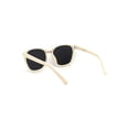 thumbnail image 4 of Womens Luxury Inset Lens Horn Rim Plastic Designer Sunglasses White Black, 4 of 4