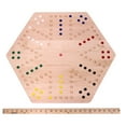 thumbnail image 6 of Wooden Hand-Painted Aggravation Board Game - Maple Wood - 20" Wide Board - with Large 18mm Marbles and Dice, 6 of 9