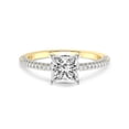 thumbnail image 3 of 4 Carat IGI Certified Princess Shape Lab Grown Diamond Engagement Ring | 14K Yellow Gold |Grace Micro Pave Eternity Diamond Ring | FG-VS1-VS2 Quality Friendly Diamonds, 3 of 4