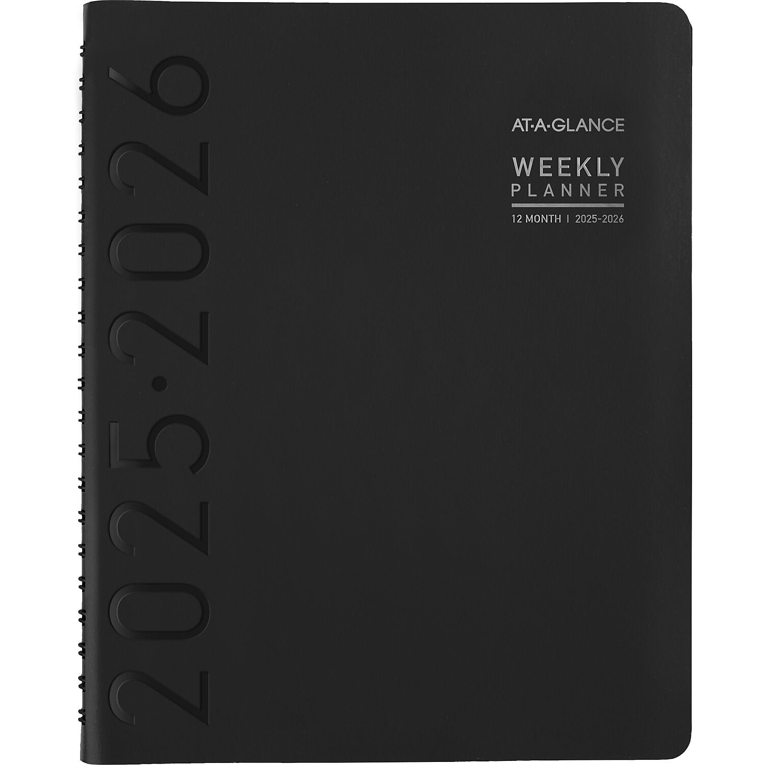 AT-A-GLANCE Contemporary Academic 2025-2026 Weekly Monthly Planner Black Large 8