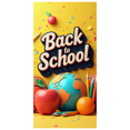 thumbnail image 1 of Colorful Back to School Welcome Banner with Apple Basketball Pencils Globe Elements Backdrop Party Decorations for School Events Classroom Decor First Day of School Celebrations, 1 of 4