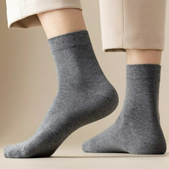 GAXIRE 4 Pairs Dress Socks Men Assorted Mid Calf for Men Comfort Business Wear