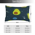 thumbnail image 4 of Kll Avocado In Space Pillow Covers Envelope Closure,Super Soft And Cozy Fuzzy Fleece Pillow Case Cover 16"X24", 4 of 9
