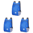 thumbnail image 1 of Mochila plegable impermeable Wdftyju para viajes al aire libre color azul 3 uds, 1 of 6
