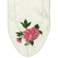 thumbnail image 2 of Crafted Creations 12" x 36" White and Blue Peony Flower Contemporary Table Runner, 2 of 8