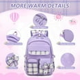 thumbnail image 7 of BTEPSGA School Backpack, Bookbags Back Pack School Bag Cute Stylish Plaid Backpack, 7 of 7