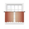 thumbnail image 2 of Red Orange Ombre Semi Sheer Curtains 45 Inch Length 2 Panels Set, Modern Gradient Abstract Art Sheer Kitchen Curtain Privacy Voile Window Curtain for Living Room Bedroom Rod Pocket Drapes, 2 of 7