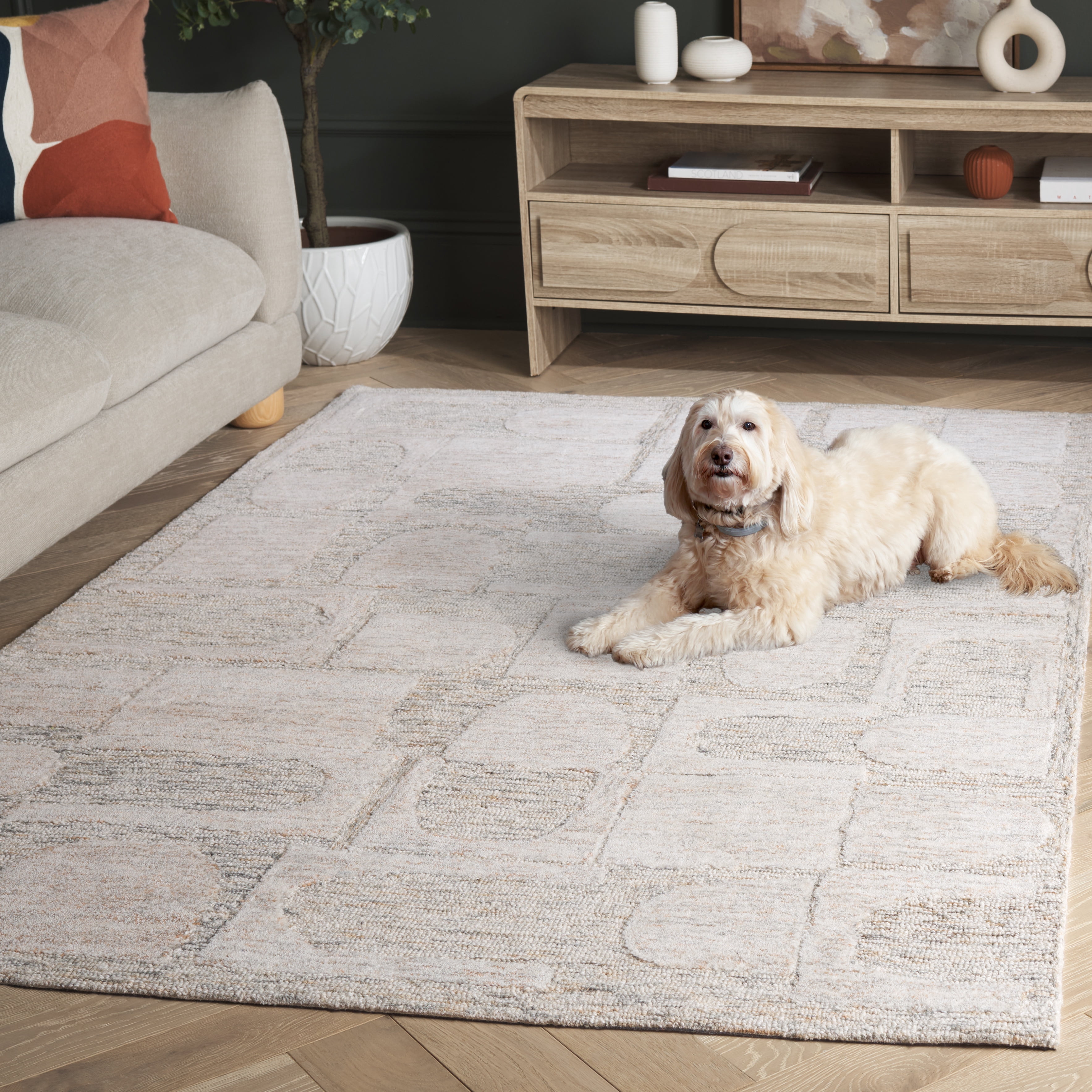 Safavieh Harvest Tobias Geometric Area Rug, Gray/Rust, 6' x 9'