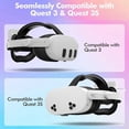 thumbnail image 2 of Battery Head Strap for Meta Quest 3S/Quest 3, 5000mAh Rechargeable Battery Head Strap to Extend Playtime, Adjustable Strap Enhanced Support and Balance in VR, 2 of 6