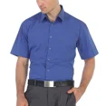 thumbnail image 2 of Omega Men's Short Sleeve Dress Shirt (French Blue, L), 2 of 3