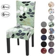 thumbnail image 3 of Universal Stretch Chair Covers Set Of 6 Chair Covers For Chair Dining Room Green, 3 of 6
