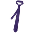 thumbnail image 2 of Toptie Solid Neck Ties, Multiful Color Formal Necktie, Cancer Awareness Color-DarkPurple, 2 of 3