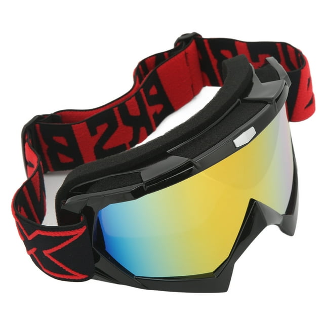 Lunettes de Planche à Neige, Lunettes de Moto Anti-Impact pour Hommes pour Patinage Monture Noire Lunettes Rouges, Monture Bleue Lunettes de Couleur