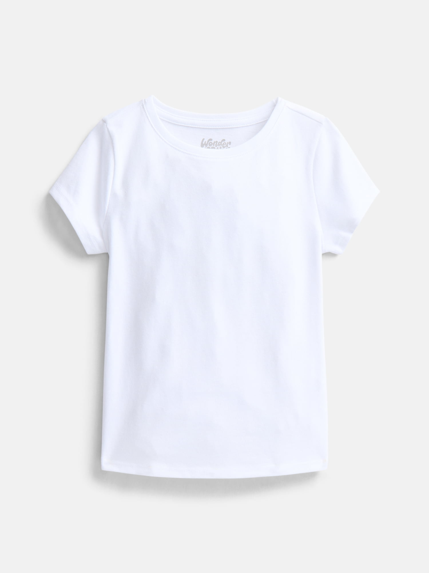 Wonder Nation Girls Short Sleeve Kid Tough T-Shirt, 3-Pack, Sizes 4-18 & Plus