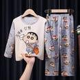 thumbnail image 1 of Pijamas para niños, conjunto de ropa para el hogar de manga larga para niñas de estilo coreano, ropa fina para aire acondicionado para bebés, ropa para niños de primavera y otoño, 1 of 2