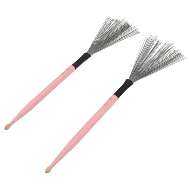 Cepillo De Tambor, Cepillo De Alambre De Tambor Efecto De Limpieza De Alambre De Acero De Goma De Arce Compacto Portátil Para Baterista ANGGREK Rosa