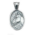 thumbnail image 1 of Sterling Silver 24" 1mm Box Chain Oval Horsehead Pendant Necklace, 1 of 2