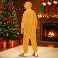 thumbnail image 4 of Wyobmus Women's Onesies with Hood Adult Half Zipper Halloween Party Holiday Cosplay Clothes Solid Color Long Sleeve Hooded Jumsuits One-Piece Pajamas B-Yellow, 4 of 7
