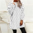 thumbnail image 6 of ZUKMRJPC Women's Christmas Flannel Sweatshirts Winter Warm Fleece Fashion Print Round Neck Long Pullover Soft Comfy Casual Tops with Pocket, 6 of 8