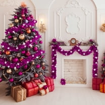 Upgraded Christmas Tree Pendant Pull Flower Ribbon 2 Meters Wool Strips Hanging Ornaments Suitable For Christmas Tree Window Decoration T