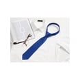 thumbnail image 5 of INSPIRE CHIC Men's Solid Grid Patterned Necktie Formal Dress Business Checked Ties One Size Royal Blue, 5 of 5