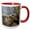 Red/White, variant on 3drose, Giant Tortoises and Shells, Galapagos, Ecuador - Sa07 Bba0017 - Bill Bachmann, 11oz Two-tone Black Mug