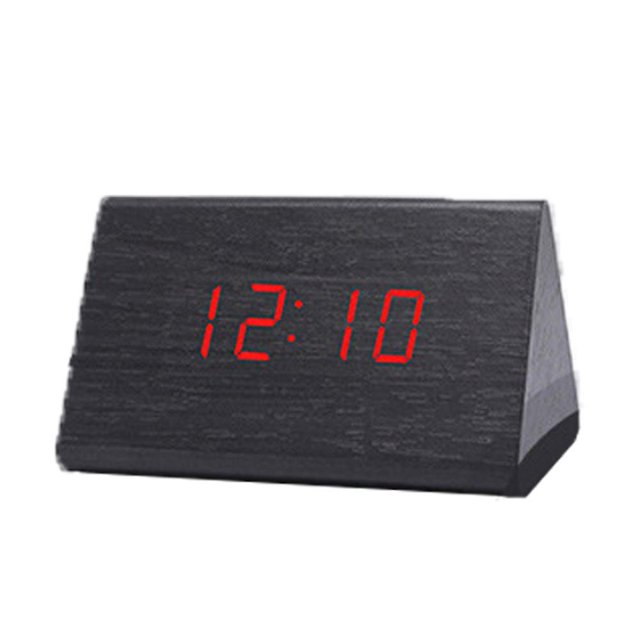 Reloj Despertador Electrónico Luminoso Reloj De Madera Led Inteligente Creativo Estilo 1