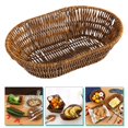 thumbnail image 3 of Woven Storage Basket Home Oval Shape Snack Storage Basket Bread Woven Basket, 3 of 6