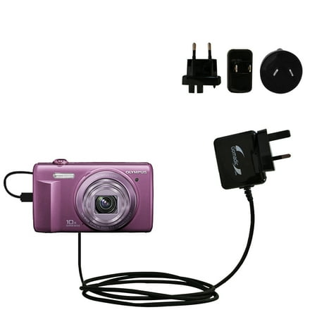International AC Home Wall Charger suitable for the Olympus VR-340 - 10W Charge supports wall outlets and voltages worldwide - Uses Gomadic Brand TipE