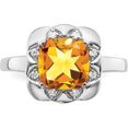 thumbnail image 5 of 14K White Gold Citrine And Diamond Ringsize 7 (Width 1.5 To 2.8) - Jbsp, 5 of 5