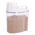 thumbnail image 1 of Flour 1.5L Portable Plastic Rice Storage Bin Sealed Food Grain Cereal Flour Storage Box Container with Measuring Cup, 1 of 7