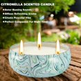 thumbnail image 3 of PYAN-Citronella Candles Outdoor, 12 oz Large 3-Wick Candles Set of 3, 240-Hour Total Burn Time, Natural Soy Wax with Citronella Oils for Patio, Backyard, Camping, Deck, Garden, Summer Parties, 3 of 3