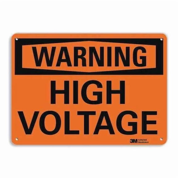 Lyle Warning Sign,10 in x 14 in,Aluminum U6-1119-RA_14X10