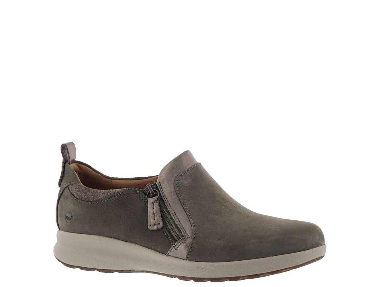 clarks un adorn zip women's slip on