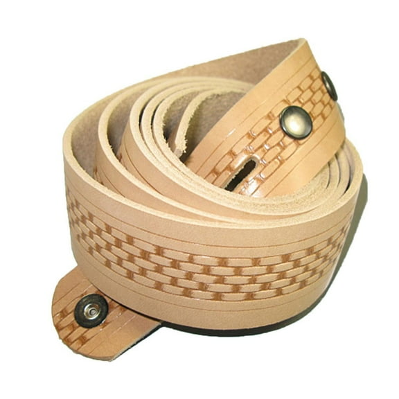 Embossed Basketweave Cowhide Belt Blank 1.5"