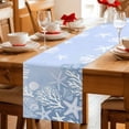 thumbnail image 5 of Summer Ocean Starfish Table Runner 70 Inches, Coastal Coral Beach Conch Light Purple Bed Runner Dresser Scarves Tabletop for Indoor Outdoor Parties/Ceremony/Banquet, 13" x 70", 5 of 9
