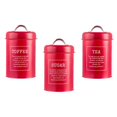 thumbnail image 1 of Metal Kitchen Canister Set Coffee Tea Sugar Tins Containers Food Storage Jars Bottles 1200ml Capacity, 1 of 7