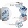thumbnail image 5 of Small Stall Shower Curtain 36x72 Inch Narrow Half Size Coastal Turtle Bath Curtains Bathroom Decor Blue Nautical Starfish Coral Jellyfish Waterproof Fabric Shower Curtain Set with Hooks 36 Inch, 5 of 6