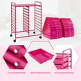 thumbnail image 6 of YYEAN 20-Drawer Rolling Storage Cart, Multifunctional Art Craft Organizer Cart, Mobile Utility Storage Cart with Removable Drawers & Lockable Wheels, Craft Cart for Home Office-Hot Pink, 6 of 11