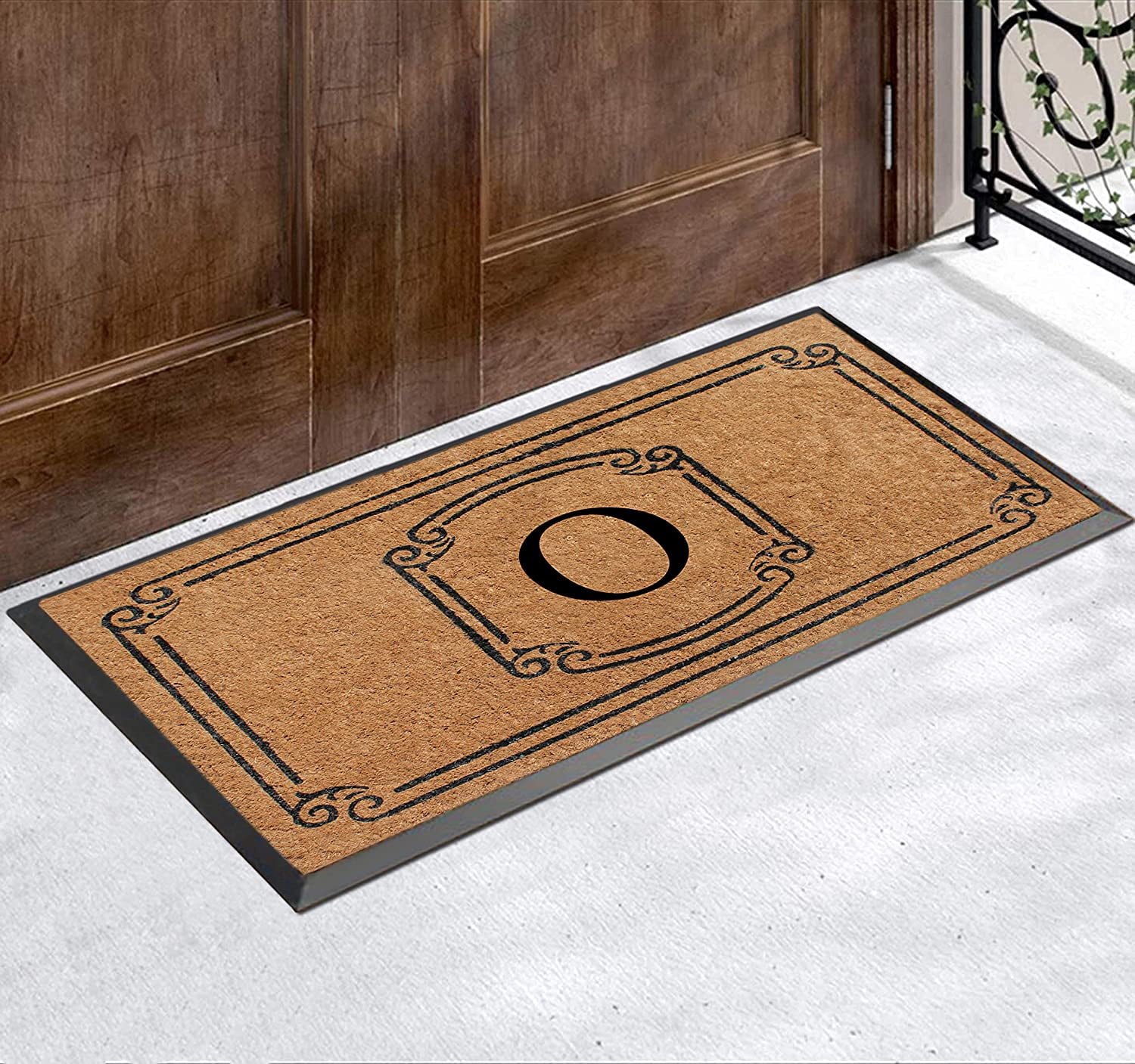 A1 Home Collections Rubber and Coir Molded Door Mat 30x48 Inch Designer Hand-Crafted ,Personalized ,Double/Single Door Mat