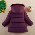thumbnail image 4 of Toddler Winter Coat Girls Winter Coat Fleece Lined Thickened Kids Long Sleeve Hooded Jackets Coat Cotton Full Zip Hoodies Jacket Winter Down Coats Red 9 Months, 4 of 9