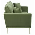 thumbnail image 3 of Signature Design by Ashley Macleary Modern Velvet Glam Sofa with Brass Metal Legs, Green Sofa Green Sofa, 3 of 6