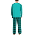 thumbnail image 5 of Fmbrln Mens Pajamas Sets 2 Piece Outfits Long Sleeve Crew Neck Shirts Tops and Drawstring Elastic Waist Plaid Pajamas Pants Sets Comfy Home Sleepwear Sets, 5 of 8