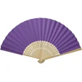 thumbnail image 1 of Hand Folded Bamboo Fan DIY Handheld Blank Paper Fan Chinese Wind Paper Fan (purple), 1 of 5