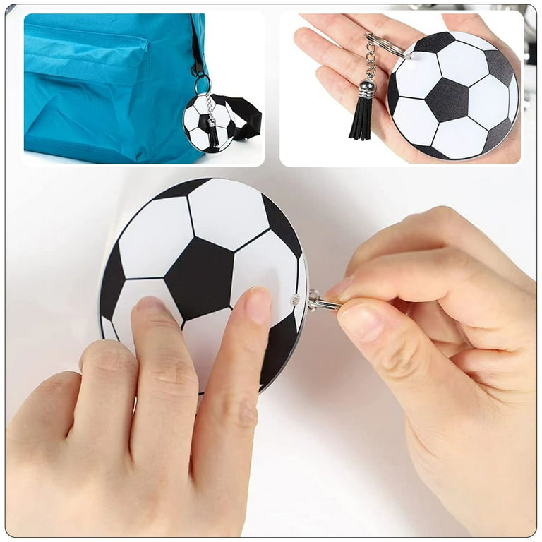Soccer ball keychains with numbers best sale