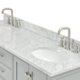 thumbnail image 6 of Ariel Cambridge 67 Inch Double Oval Sink Vanity With Carrara White Marble Countertop With 0.75 Edge In Grey, 6 of 10