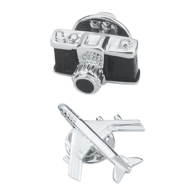 Insiga Del De Chaqueta Del Colr Del Broche Del Aeropno De Cámara Del tón Del De 2 Pedazos Hugo Broche del pin de cuello para las mujeres